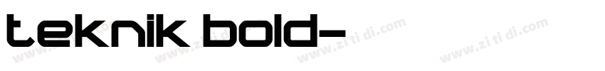 teknik bold字体转换